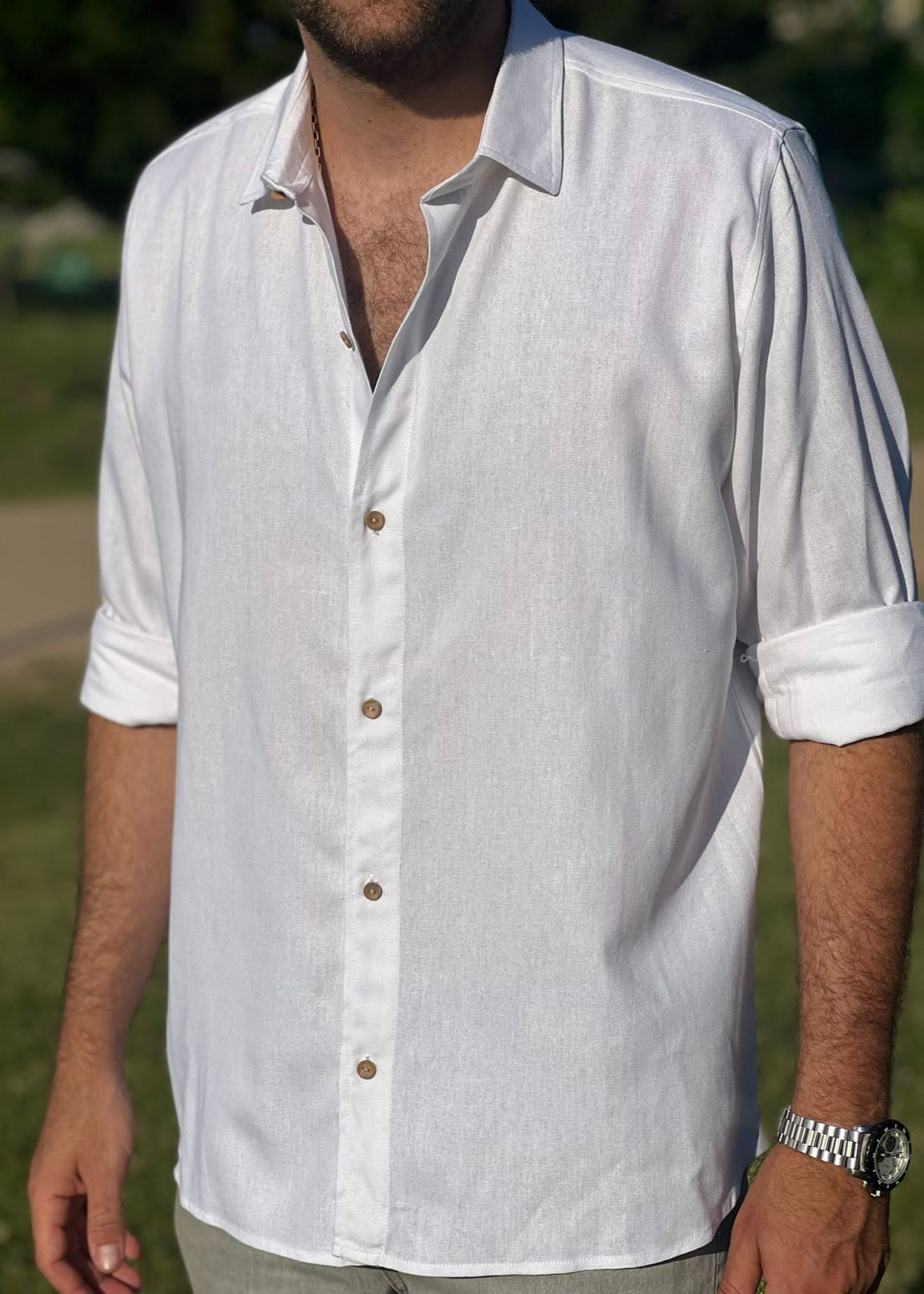 Camisa de Lino Blanca